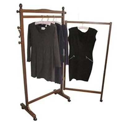 Image of APOLLO Fold Out Clothes Rail, Wood, Wooden
