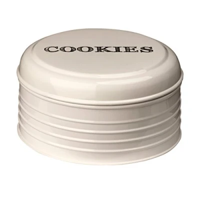 Image of Premier Housewares 507633 Sketch Biscuit Tin Cream, H12 x W22 D22cm