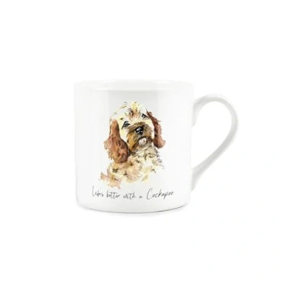 Image of Cockapoo Gift Mug White Dog Bone China Coffee/Tea Present by Rhiannon Chauncey