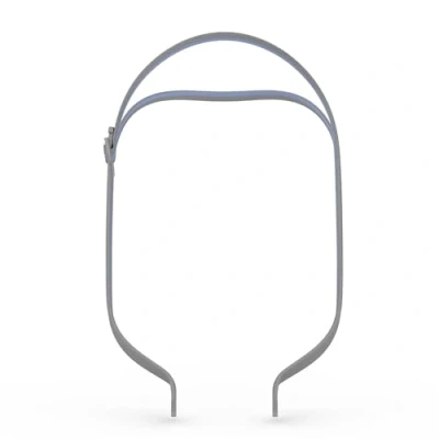 Image of Resmed AirFit N30 Headgear QuickFit for Nasal CPAP Masks, Automatically Adjustable Elastic Material a Perfect fit, Gray with Blue Highlights (one Size)