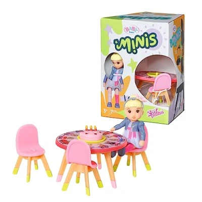 Image of BABY born Minis Playset Happy Birthday Lea 906170 7cm Doll with Exclusive Accessories and Moveable Body for Realistic Play Suitable Kids From 3+ Years, Weiß