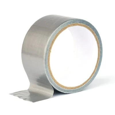 Image of Abacus Range Duct Tape Silver 50mm x 10m Strong Gaffer Heavy Duty Cloth Tape, Super Sticky Adhesive Waterproof Multipurpose