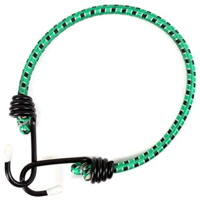 Image of 18&quot; Bungee Cord with Rubber Tip Hook Ends Elasticated Straps ideal for Tents, Tarps &amp; Tie Downs (Random Colours)