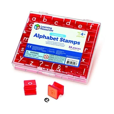 Image of Learning Resources Lowercase Alphabet Stamps, White