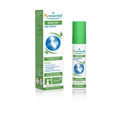 Image of Puressentiel Resp OK Air spray 20 ml Soothe The Airways Winter Ailments, Blocked or Runny Nose, Sneezing Pure Natural Essential Oils Aromatherapy aerial for Seasonal Sensitivities