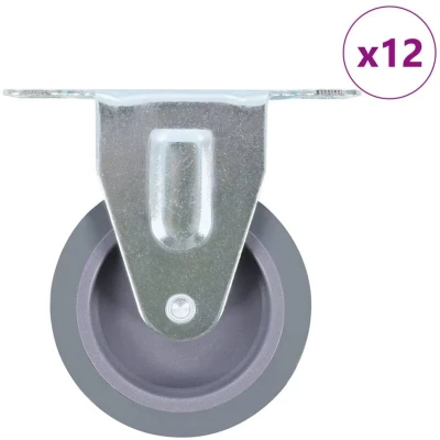Image of vidaXL 12 pcs Fixed Casters 75 mm