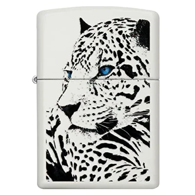 Image of Zippo Windproof Lighter Leo Emblem Brushed Brass Finish Refillable for Lifetime Use Adjustable Flame Gift Box Metal Construction Made in USA, One