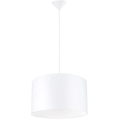 Image of Nova Cylindrical Pendant Ceiling Light 40cm White