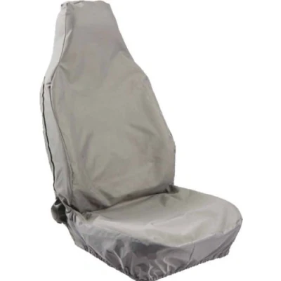 Image of JHAutomotive© Waterproof Heavy Duty Car Front Single Grey Seat Cover Protector