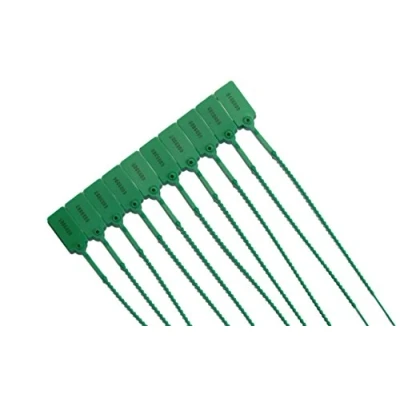 Image of 100 X GREEN SECURITY TAGS NUMBERED PULL TIES SECURE ANTI TAMPER SEALS