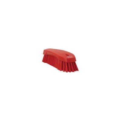 Image of Vikan 38904 Hard Hand Brush, Red, Large, 200mm Length, 70mm Width, 60mm Height