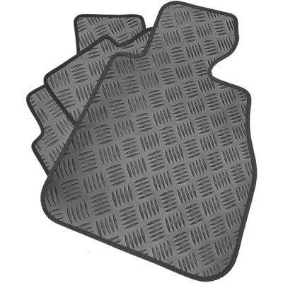Image of Rubber Car Mat Set Compatible/Replacement for Mitsubishi Colt (Years 2009 To 2013) Tailored Mats, Heavy Duty, Waterproof, Non Slip