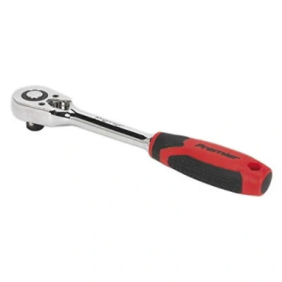 Image of Sealey Premier Ratchet Wrench 1/2&quot;Sq Drive Pear Head Flip Reverse