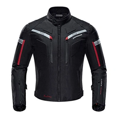 Image of Motorcycle Jacket Motorbike Biker Waterproof Jackets Windproof Full Body Protective Gear Armoured Autumn Summer Winter for Men