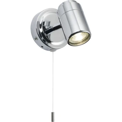 Image of KnightsBridge 230V IP44 GU10 Single Spotlight Chrome