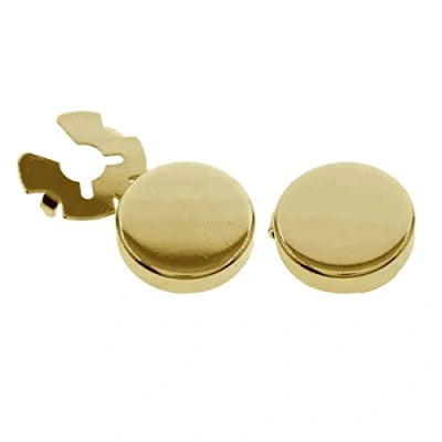 Image of Perfeclan 2X Cufflinks for Shirts, Classic Round Polished Button Covers, Wedding Business Party Formal Shirt Accessories, Gold