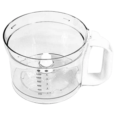 Image of SPARES2GO Bowl with White Handle 2.1L for Kenwood Multipro Compact FPP210 FPP220 FPP230 FPP238 FPP239 Food Processor