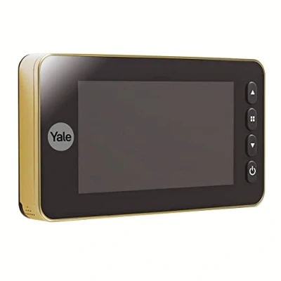 Image of Yale Digital Door Viewer Auto Imaging 5800 Gold Takes Pictures / Videos Integrated Doorbell Live Display Motion Detection Brass