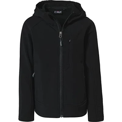 Image of CMP Kid Jacket Fix Hood, Black, 176