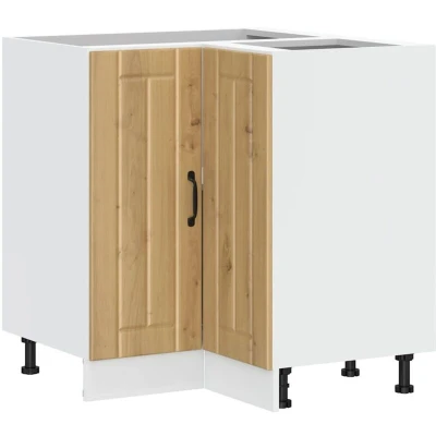 Image of vidaXL Kitchen Corner Base Cabinet Lucca Artisan Oak Engineered Wood Adjustable Feet 75.5 x 81.5 cm