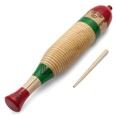 Image of TIGER GUI7 NT Wooden Fish Guiro with Scraper/Beater School Percussion Instrument