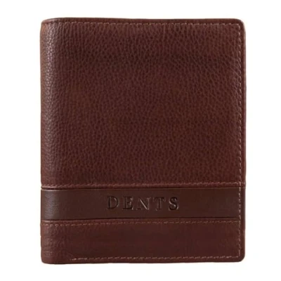Image of Dents Mens Clyde Leather RFID Blocking Bifold Wallet Dark Tan