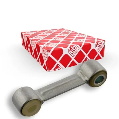 Image of 0042485652, 504092613 Anti roll bar link FEBI BILSTEIN 35275 Rear Axle Left, Right 130mm Elastomer IVECO: DAILY 4 Kasten/Kombi