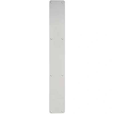 Image of Loops Plain Door Finger Plate 650 x 75mm Satin Anodised Aluminium Push Protective Commercial Plain/Push/Pull Engraved Options