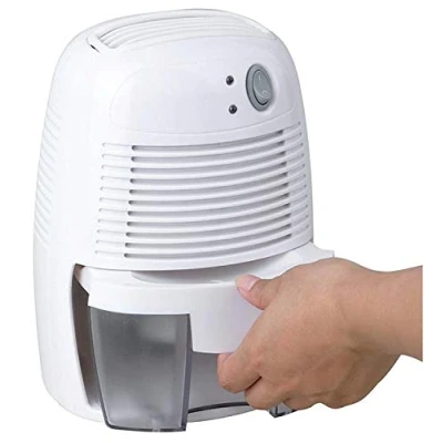 Image of Compact &amp; Portable 500ml Small Moisture Absorbing Air Dehumidifier in White