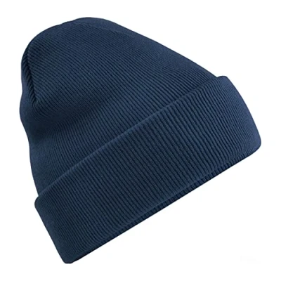 Image of Beechfield Recycled Original Cuffed Design Beanie French Navy
