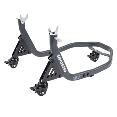 Image of Oxford ZERO G Rear Dolly Paddock Stand Motorcycle Workshop Equipment with Casters, Grey