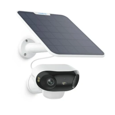 Image of Reolink 4K Battery Security Camera Outdoor Wireless with Dual Lens 180 View, Argus 4 Pro + 6W Solar Panel, 2.4/5GHz WiFi, No Monthly Fee, AI Detection, Colour Night Vision, Works Alexa&amp;Google