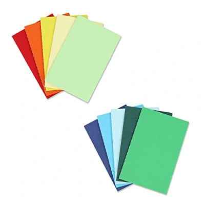 Image of Quanerba 10 Pack A6 Notebooks Kraft Cover Colorful Rainbow Lined Pages Colors, Small Multipack for Diary, Travelers, Students, Office, Memo, School 48 Pages/24 Sheets (9x14cm)