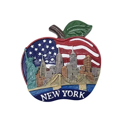 Image of 3D New York USA Refrigerator Fridge Magnet Tourist Souvenirs Handmade Resin Craft Magnetic Stickers Home Kitchen Decoration Travel Gift
