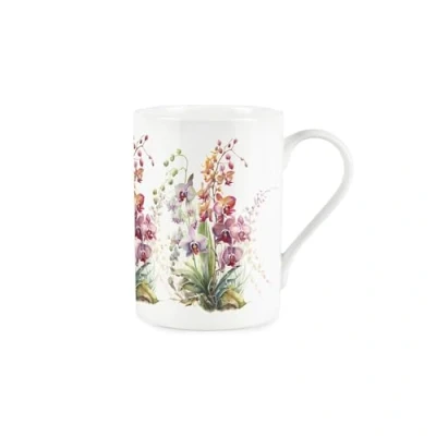 Image of Purely Home Orchids Mug Floral Plants Birthday/Anniversary Bone China Tea/Coffee Present Gift for Her