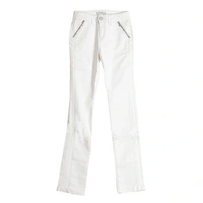 Image of Zapa Womens Long straight cut trousers with hems AJEA10 A354 woman White Cotton Size EU 25