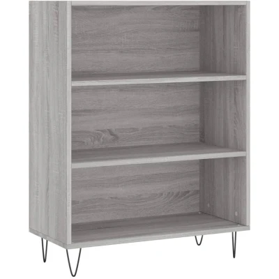 Image of vidaXL Bookcase Grey Sonoma 69.5x32.5x90 cm Engineered Wood