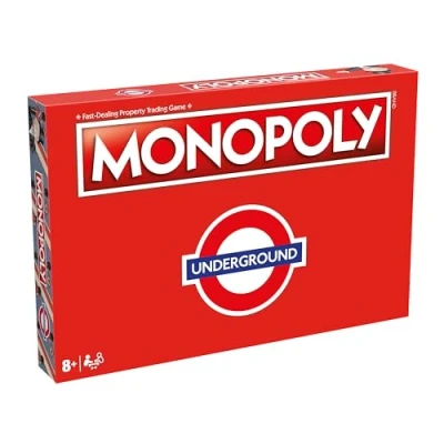 Image of Winning Moves London Underground Monopoly Board Game, Buy Oxford Circus, Covent Garden, Bond Street and trade your way to success, gift for ages 8 plus
