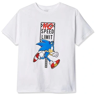 Image of SEGA Boys&#039; Sonic The Hedgehog Tee Shirt T, White, S