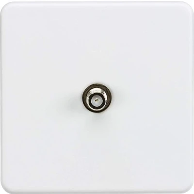 Image of KnightsBridge Screwless 1G SAT TV outlet (non isolated) Matt white
