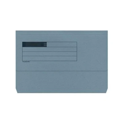 Image of Foolscap Document Wallets 285gsm, Assorted Colours, Pack of 25 Folders (Blue)