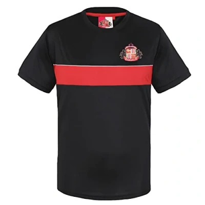 Image of Sunderland AFC Official Gift Boys Poly T Shirt Black 8 9 Yrs MB