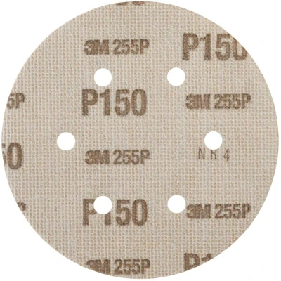 Image of 5x 3M Paper Disc 255P, 152 mm, 6 Hole, P150