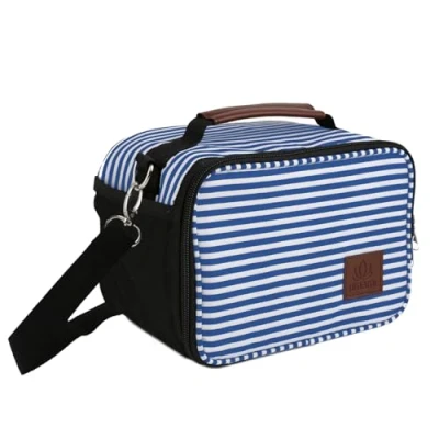 Image of Umami Insulated Lunch Bag Women &amp; Men, w/Adjustable Shoulder Strap Watter Bottle Pocket, Perfect Size Adult Lunchbox Cooler Bag, Great for Work and Travel, Loncheras Box Men/Women