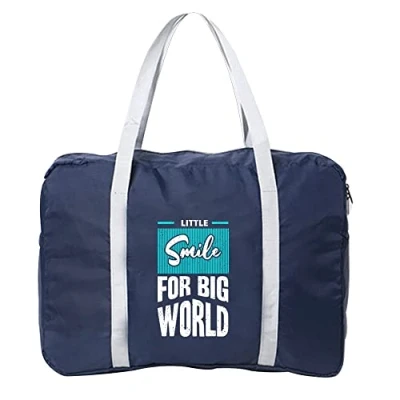 Image of Cabin Bag 45x36x20 for Easyjet Airlines Underseat Travel Holdall Carry on Hand Luggage Weekend Packable Duffel Bag,Sports Fitness (Little Smile Big World)