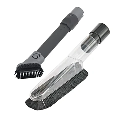 Image of SPARES2GO 2 in 1 Crevice Tool and Soft Dusting Brush Kit Compatible with Shark Rotator Lift Away Vacuum Cleaner