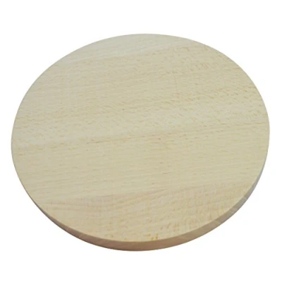 Image of Round Circular Wooden Chopping Board Cutting Pizza Wood Double Sided 15 cm