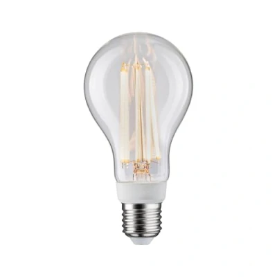 Image of Paulmann LED Light Bulb, E27, 15W, Warm White, 2700 Kelvin, Ö70mm x 135mm, 1 Pc, Glass, Clar