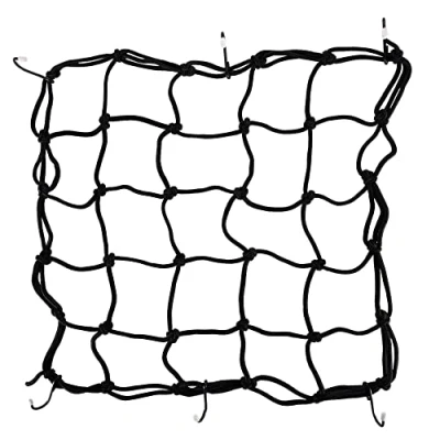 Image of GOOFIT Motorcycle Luggage Cargo Net Helmet 15&quot; with Hooks Elasticated Stretchable Replacement For Motorbike ATV Bikes Cars Trucks