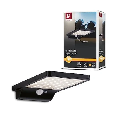 Image of Paulmann Solveig LED solar wall light with sensor